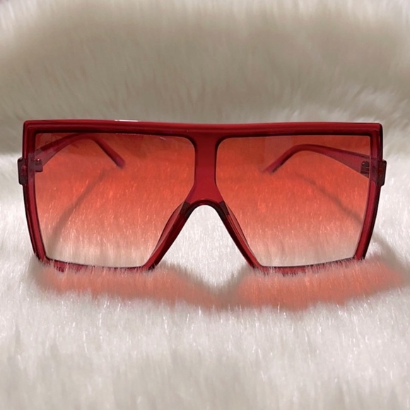 Accessories - Red Oversized Sunglasses